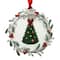 2.5" x 2.5" Silver Round Mistletoe 2025 Metal Ornament Frame by Studio Décor®